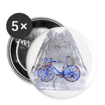 bicycle winter e 112 - Buttons large 2.2''/56 mm (5-pack) - white - Front