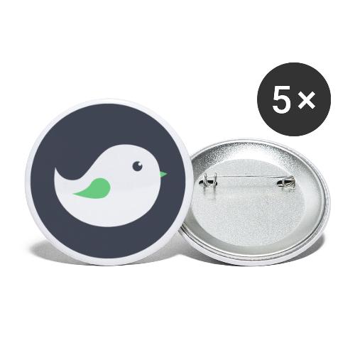 Budgie Bird (Circular) - Buttons large 2.2''/56 mm (5-pack)