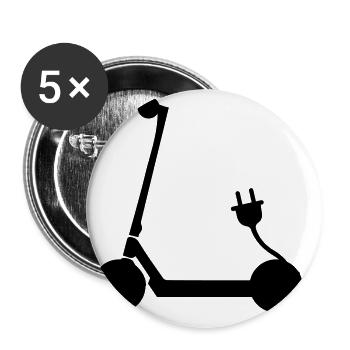 E-roller Icon - Buttons groß 56 mm (5er Pack) - Weiß - Vorne