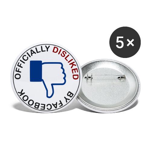 Officialy disliked by Facebook - Buttons groß 56 mm (5er Pack)