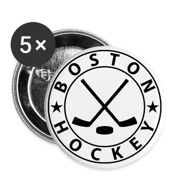 Boston Ice Hockey - Buttons large 2.2''/56 mm (5-pack) - white - Front