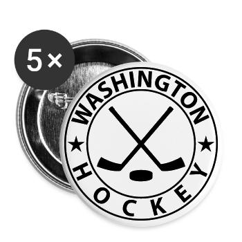 Washington Eishockey - Buttons groß 56 mm (5er Pack) - Weiß - Vorne