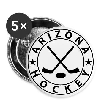Arizona Ice Hockey - Buttons large 2.2''/56 mm (5-pack) - white - Front