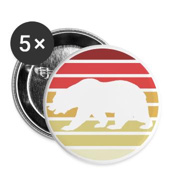 Bear - Buttons large 2.2''/56 mm (5-pack) - white - Front