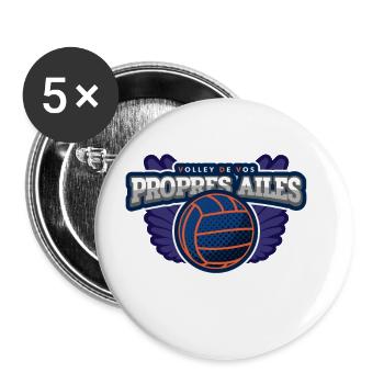 VOLLEY DE VOS PROPRES AILES ! - Lot de 5 grands badges (56 mm) - blanc - Devant