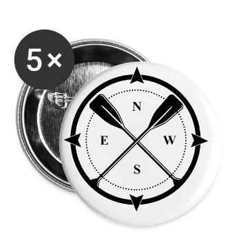 Retro Graphic Kayaking Kayak Canoe Rowing Rower Pa - Buttons groß 56 mm (5er Pack) - Weiß - Vorne