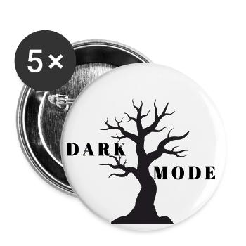 DARK MODE - Buttons groß 56 mm (5er Pack) - Weiß - Vorne