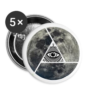 Moon Illumination Witch Power - Buttons groß 56 mm (5er Pack) - Weiß - Vorne