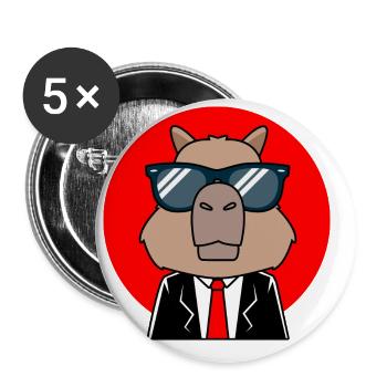 Retro Graphic Hamster Pet Owner Animal Lover Roden - Buttons groß 56 mm (5er Pack) - Weiß - Vorne