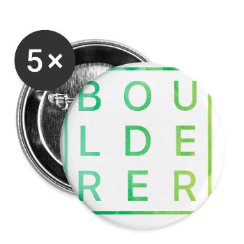 Retro Graphic Climbing Bouldering Rock Climber Mou - Buttons groß 56 mm (5er Pack) - Weiß - Vorne