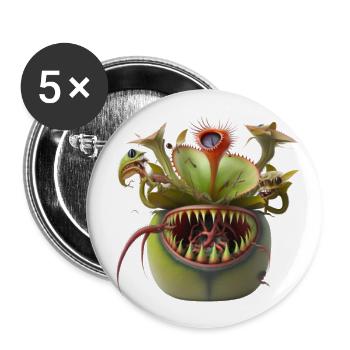 Plant zombies on the hunt - Buttons large 2.2''/56 mm (5-pack) - white - Front