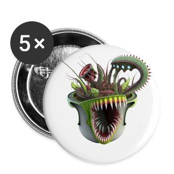 Morts-vivants verts - Lot de 5 grands badges (56 mm) - blanc - Devant