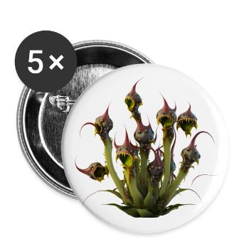 Fleischfressende Pflanzen: Der nächste Schrecken? - Buttons groß 56 mm (5er Pack) - Weiß - Vorne