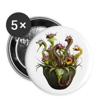 Zombie herbivores - Buttons large 2.2''/56 mm (5-pack) - white - Front