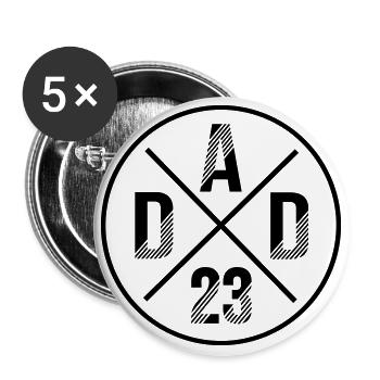 Dad 23 Father Baby Announcement Dad 2023 - Buttons large 2.2''/56 mm (5-pack) - white - Front
