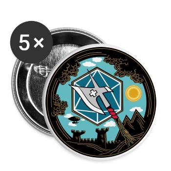 Redan bei Tag - Buttons groß 56 mm (5er Pack) - Weiß - Vorne
