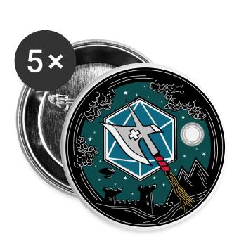Redan bei Nacht - Buttons groß 56 mm (5er Pack) - Weiß - Vorne