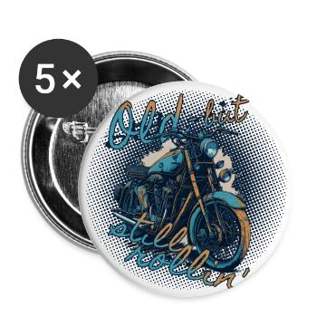 Motorrad - Old but still rolling - 5000 - DIGITAL - Buttons large 2.2''/56 mm (5-pack) - white - Front