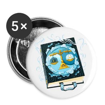 Zodiac Grimoire - Type Libra - Buttons groß 56 mm (5er Pack) - Weiß - Vorne