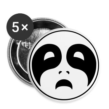 Triste Black Metal - Lot de 5 grands badges (56 mm) - blanc - Devant