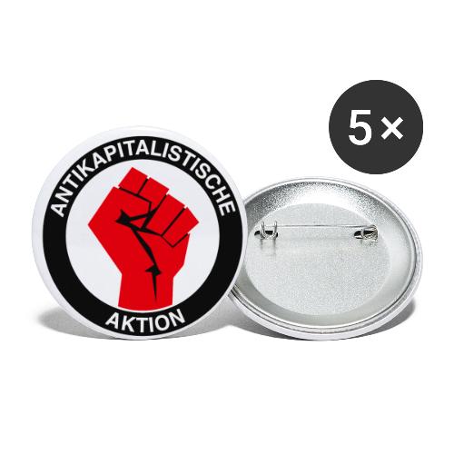 Antikapitalistische Aktion - Buttons groß 56 mm (5er Pack)