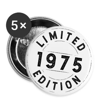 Limited Edition 1975 - Geburtstag 1975 - Buttons groß 56 mm (5er Pack) - Weiß - Vorne