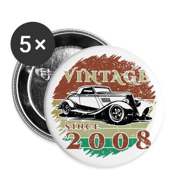 16ème Anniversaire Un Classique - Millésime depuis 2008 - Lot de 5 grands badges (56 mm) - blanc - Devant