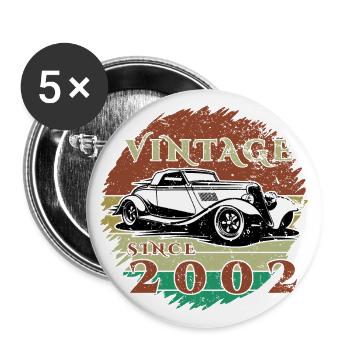 22ème Anniversaire Un Classique - Millésime depuis 2002 - Lot de 5 grands badges (56 mm) - blanc - Devant