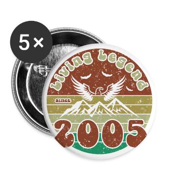 19th Birthday Living Legend since VIN 2005 - Buttons large 2.2''/56 mm (5-pack) - white - Front