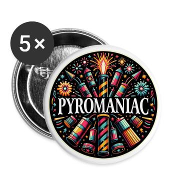 Pyrotechnics New Year's Eve Fireworks New Year - Buttons large 2.2''/56 mm (5-pack) - white - Front