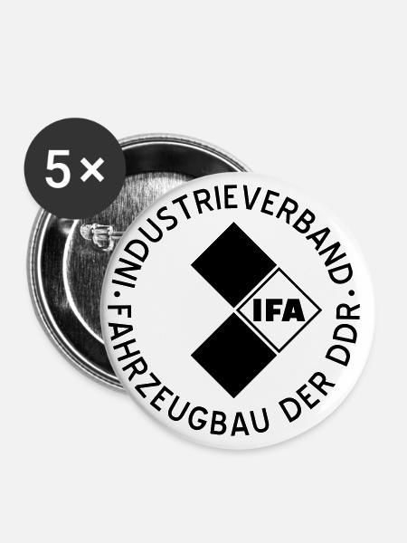 IFA Logo (v2) - Buttons groß 56 mm (5er Pack) - Weiß