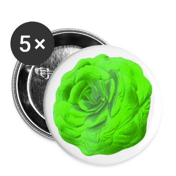 Rose Green - Buttons large 2.2''/56 mm (5-pack) - white - Front