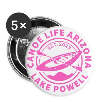 Canoe Life Arizona Design - Buttons large 2.2''/56 mm (5-pack) - white - Front