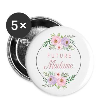 future_madame - Lot de 5 grands badges (56 mm) - blanc - Devant
