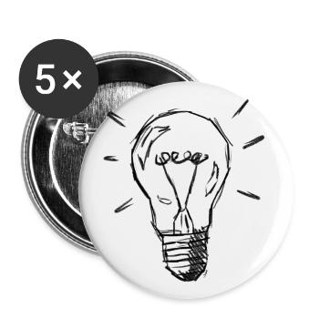 Luminous lamp - Buttons large 2.2''/56 mm (5-pack) - white - Front