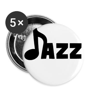 Jazz Musiknote Jazz Soul Blues Musik - Buttons groß 56 mm (5er Pack) - Weiß - Vorne
