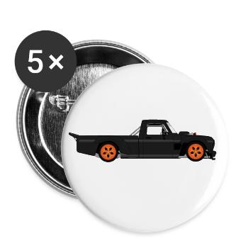 Drift Car F150 Hoonitruck Hot Rod KenBlock Pick Up - Buttons large 2.2''/56 mm (5-pack) - white - Front