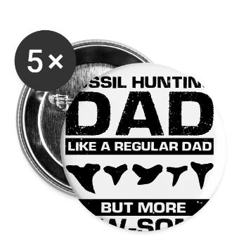 Paleontologist Designs Fossil Hunter Student - Buttons large 2.2''/56 mm (5-pack) - white - Front