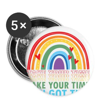 Dyslexia Therapy for Dyslexia Month - Buttons large 2.2''/56 mm (5-pack) - white - Front