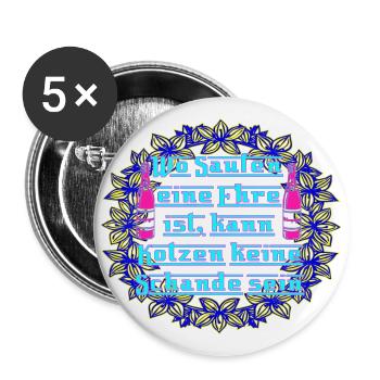Feiern bis der Arzt kommt. - Buttons groß 56 mm (5er Pack) - Weiß - Vorne
