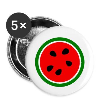 Free palestine wassermelone melone - Buttons groß 56 mm (5er Pack) - Weiß - Vorne