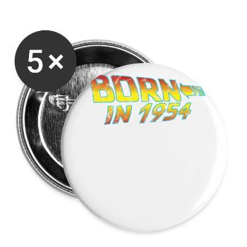 1954 Birthday Born in Back to Future - Buttons large 2.2''/56 mm (5-pack) - white - Front