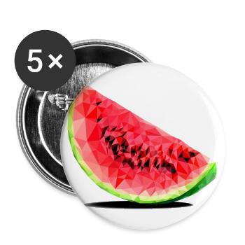 Watermelon - Lot de 5 grands badges (56 mm) - blanc - Devant