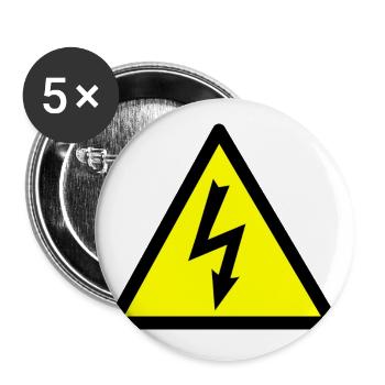 High Voltage - Buttons groß 56 mm (5er Pack) - Weiß - Vorne