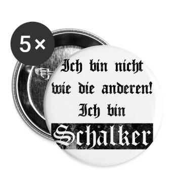 Ich bin Schalker Gelsenkirchen Geschenkidee - Buttons groß 56 mm (5er Pack) - Weiß - Vorne