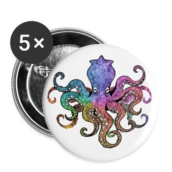 OCTOPUS OCTOPUS - Buttons large 2.2''/56 mm (5-pack) - white - Front