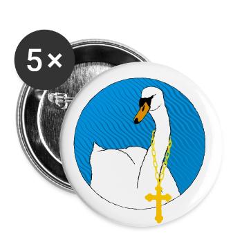 Lohengrin : Mon cher cygne ! (tour) - Lot de 5 grands badges (56 mm) - blanc - Devant