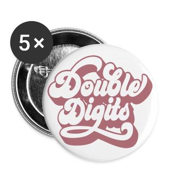 Cadeau d’anniversaire 10 ans, 10 ans, pour garçons et filles - Lot de 5 grands badges (56 mm) - blanc - Devant