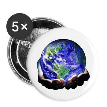 JOUR DE LA TERRE 2023, JOURNÉE INTERNATIONALE DE LA TERRE 2023 - Lot de 5 grands badges (56 mm) - blanc - Devant