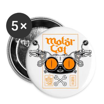 MOTORCAT 02 - Buttons large 2.2''/56 mm (5-pack) - white - Front